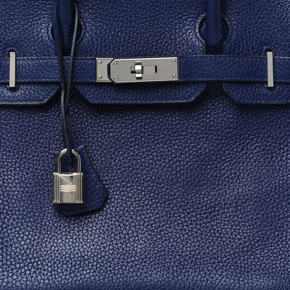 Hermes Taurillon Clemence Birkin 30 Bleu Encre 8 of 10