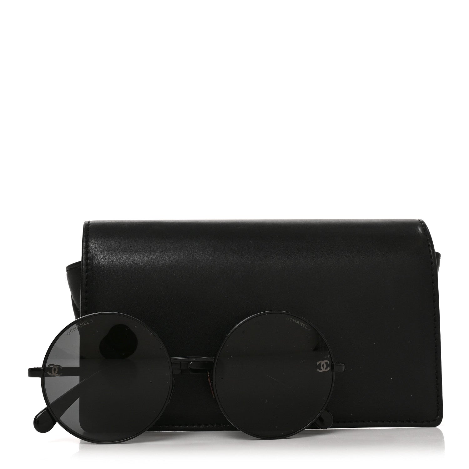 Chanel Metal Round Sunglasses 4268 Black 7 of 7