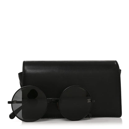 Chanel Metal Round Sunglasses 4268 Black 7 of 7