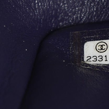 Chanel Lambskin Quilted Jumbo Double Flap Dark Purple 7 of 13