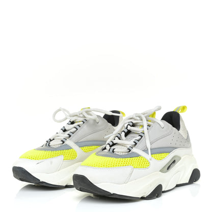 Christian Dior Technical Mesh Calfskin Mens B22 Sneakers 43 White Yellow 2 of 18
