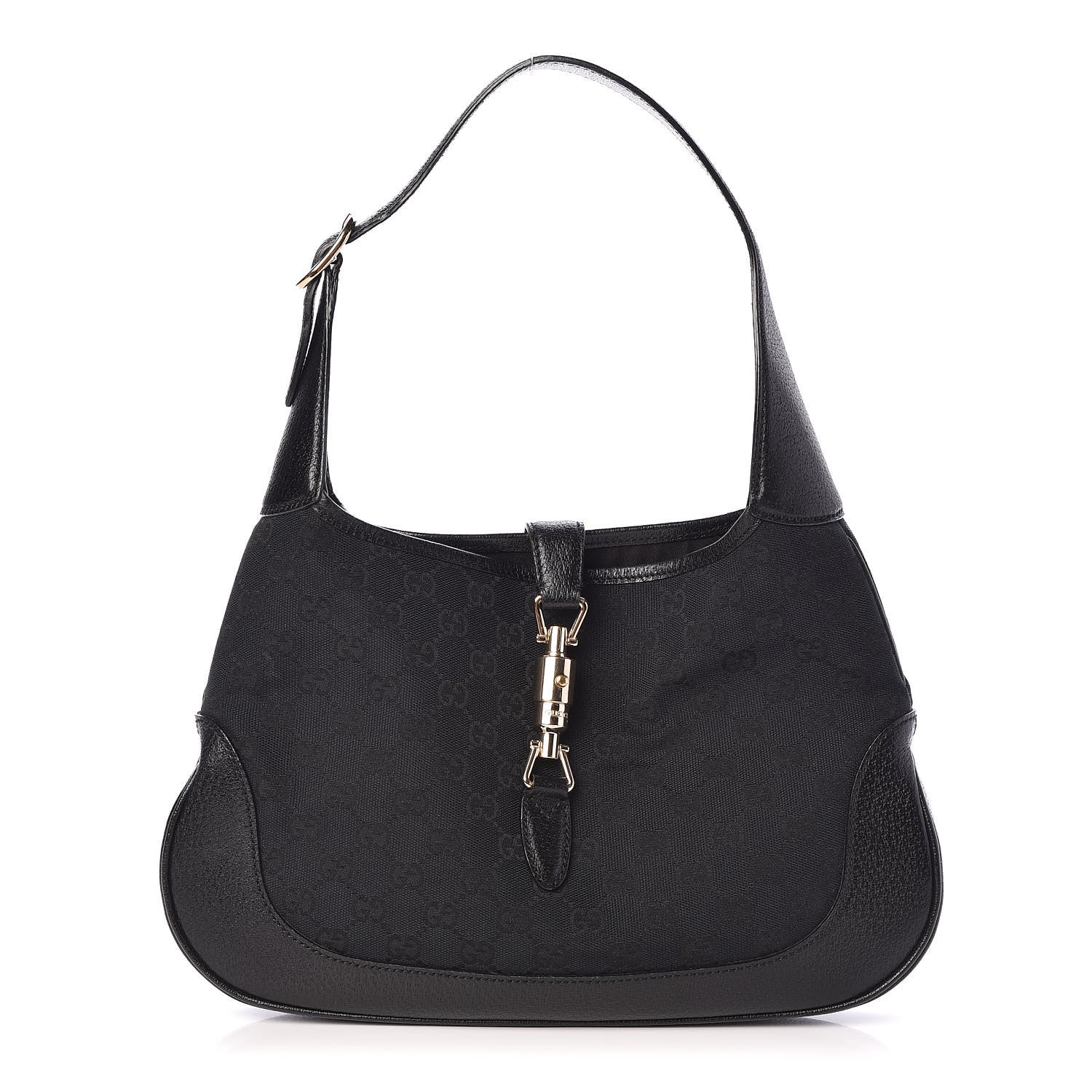Gucci Monogram Jackie O Hobo Black 1 of 9