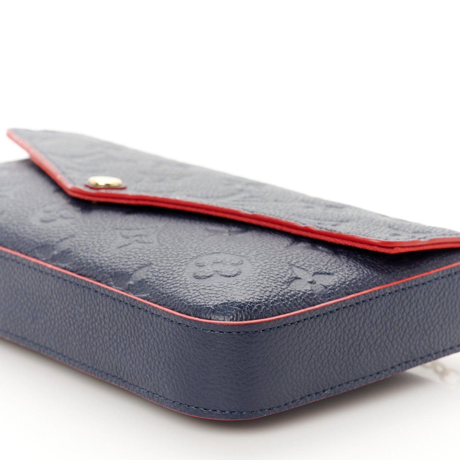 Louis Vuitton Empreinte Pochette Felicie Chain Wallet Marine Rouge 9 of 10