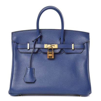 Hermes Taurillon Novillo Birkin 25 Bleu Saphir 1 of 34