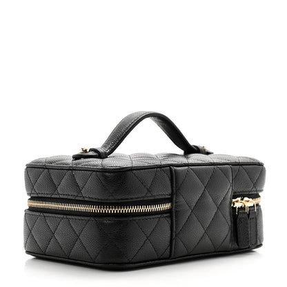 Chanel Caviar Quilted Jewelry Box Black 3 of 10