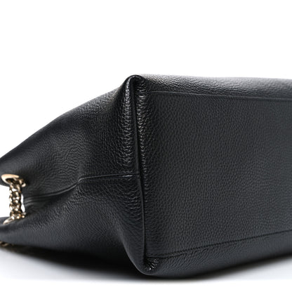 Gucci Pebbled Calfskin Medium Soho Chain Shoulder Bag Black 9 of 10