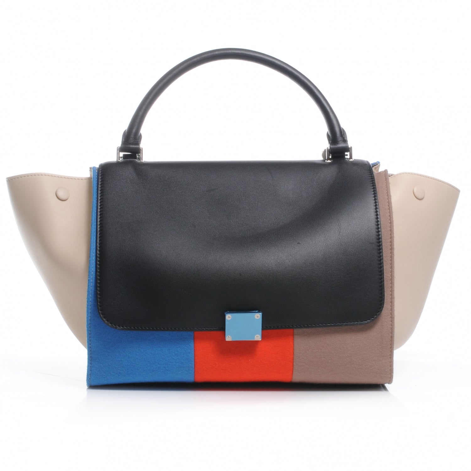 Celine Calfskin Wool Medium Trapeze Multicolor 1 of 7