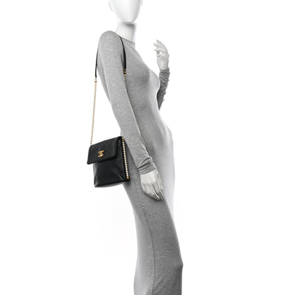 Chanel Calfskin Quilted Pearl Small About Pearls Hobo Bag Black 2 of 11