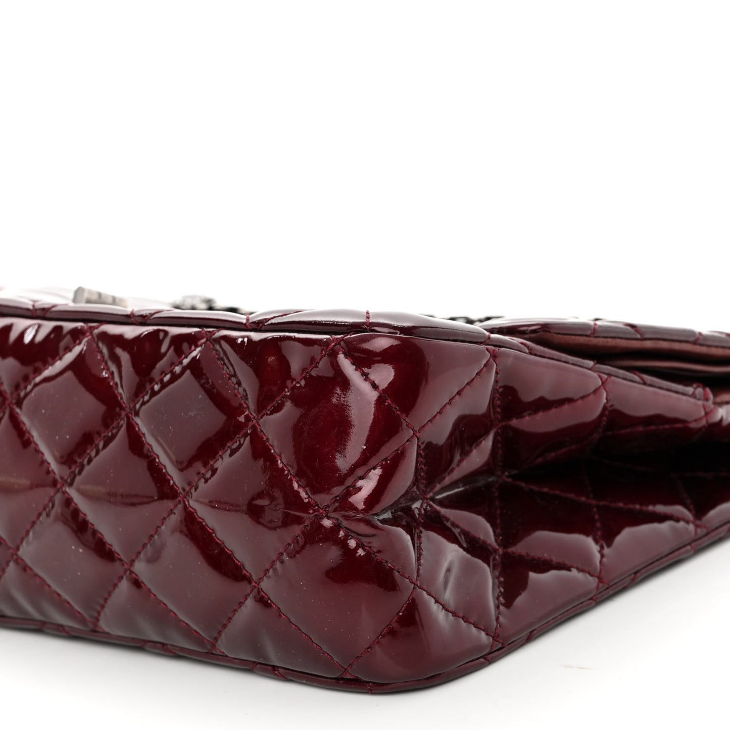 Patent Quilted 2.55 Reissue 227 Flap Light Burgundy