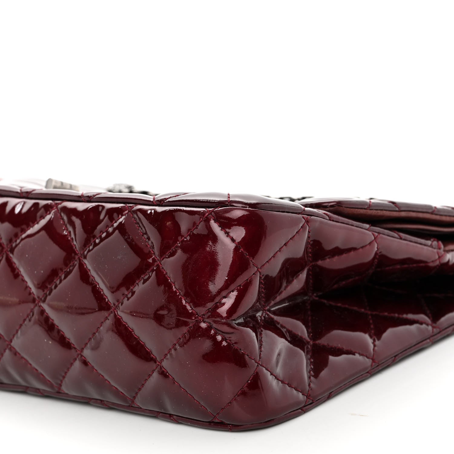 Chanel Patent Quilted 2.55 Reissue 227 Flap Light Burgundy 10 of 12