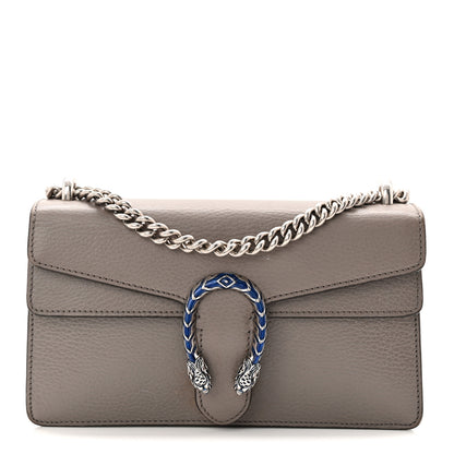 Gucci Dollar Calfskin Enamel Small Dionysus Shoulder Bag Dusty Grey Electric Blue 1 of 11