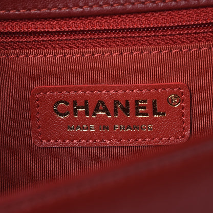 Chanel Lambskin Quilted New Medium Boy Flap Dark Red 6 of 9