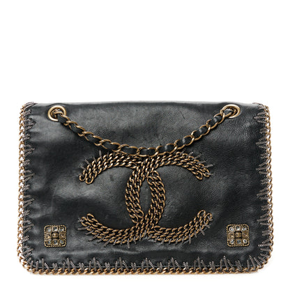 Chanel Calfskin Chain CC Byzance Flap Black 1 of 10