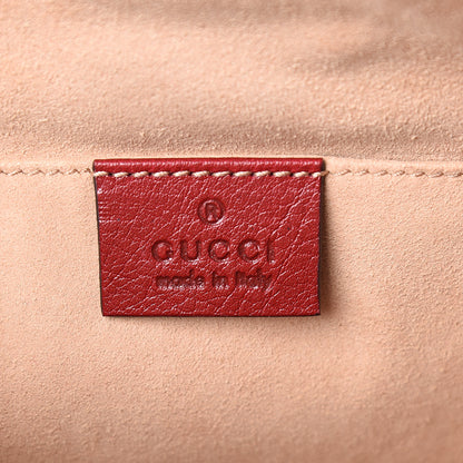 Gucci Suede Calfskin Web Small Ophidia Dome Shoulder Bag New Blue Romantic Cherry 5 of 9