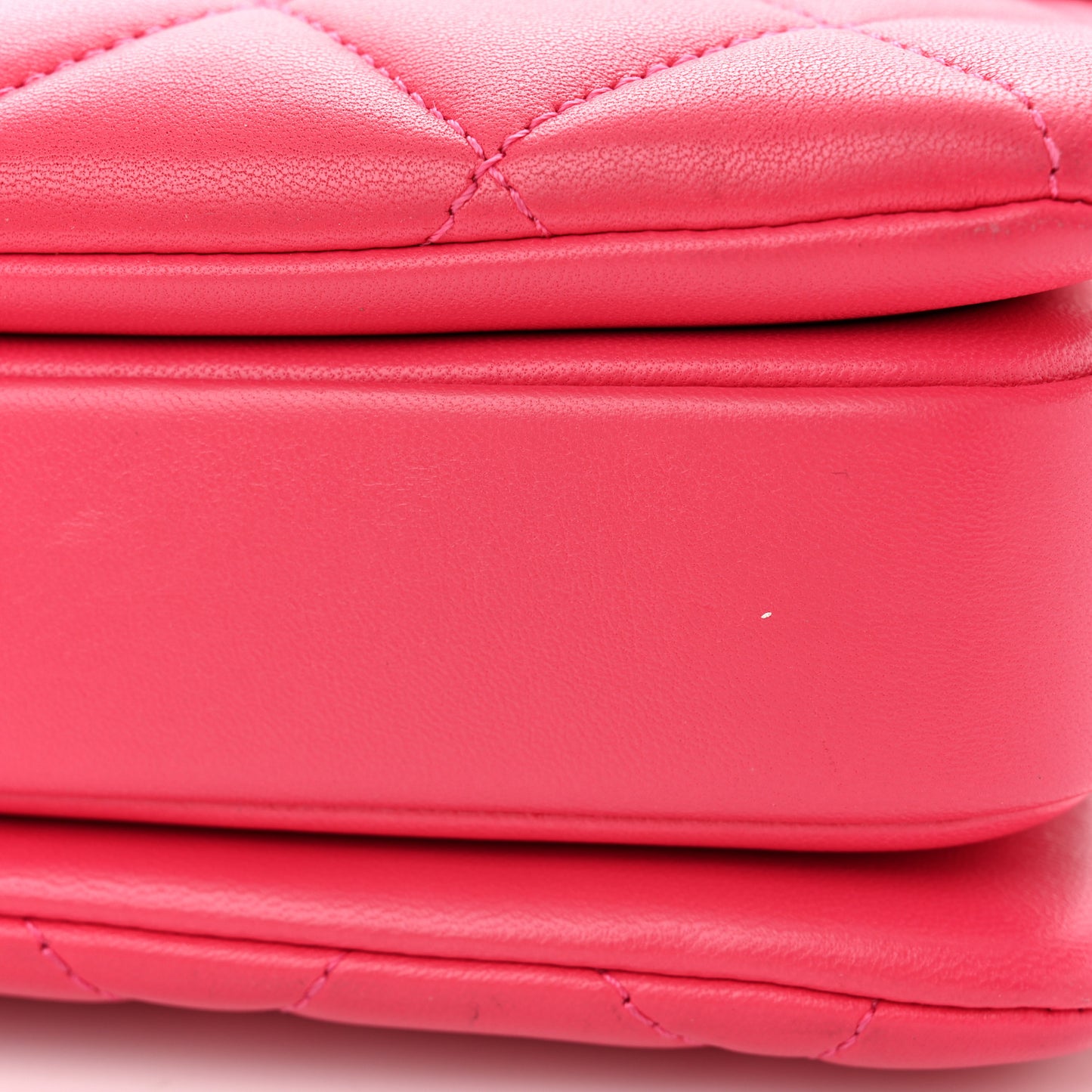 Lambskin Quilted Small Trendy CC Dual Handle Bag Dark Pink