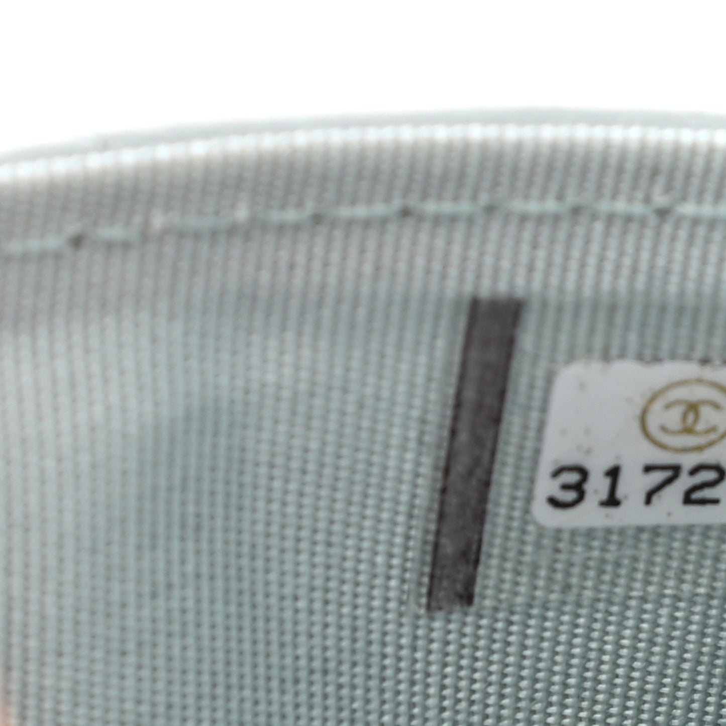 Lambskin Quilted Chanel 19 Card Holder Light Blue