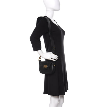 Christian Dior Calfskin Mini D Fence Saddle Bag Black 2 of 10