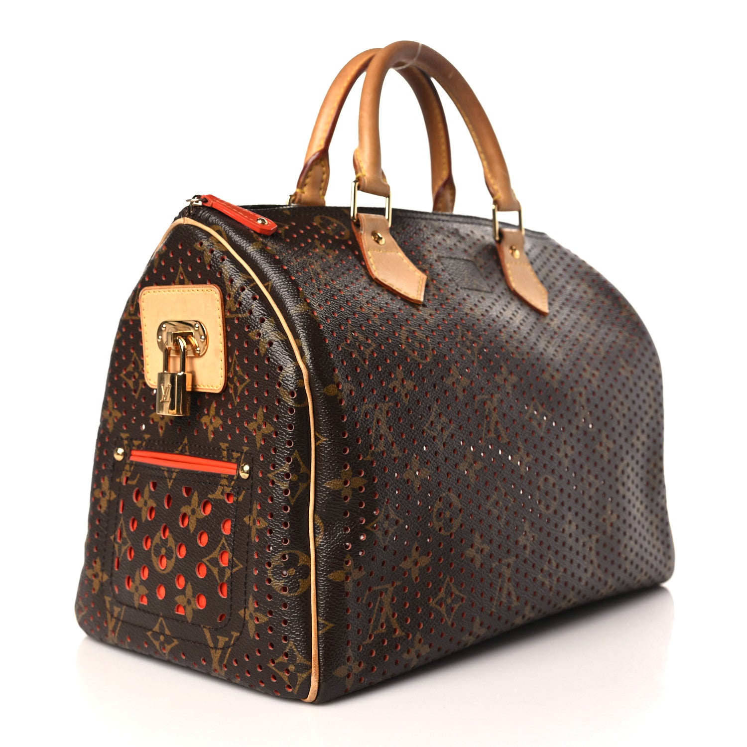 Louis Vuitton Monogram Perforated Speedy 30 Orange 3 of 8