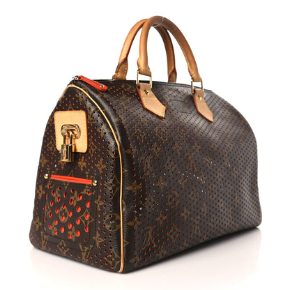 Louis Vuitton Monogram Perforated Speedy 30 Orange 3 of 8
