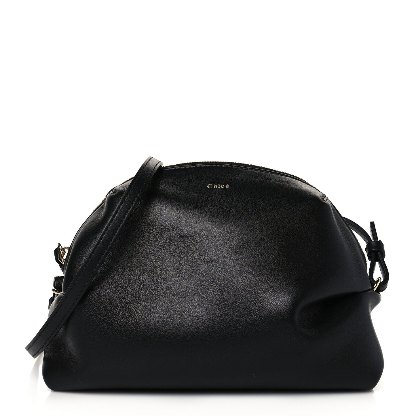 Calfskin Mini Judy Shoulder Bag Black