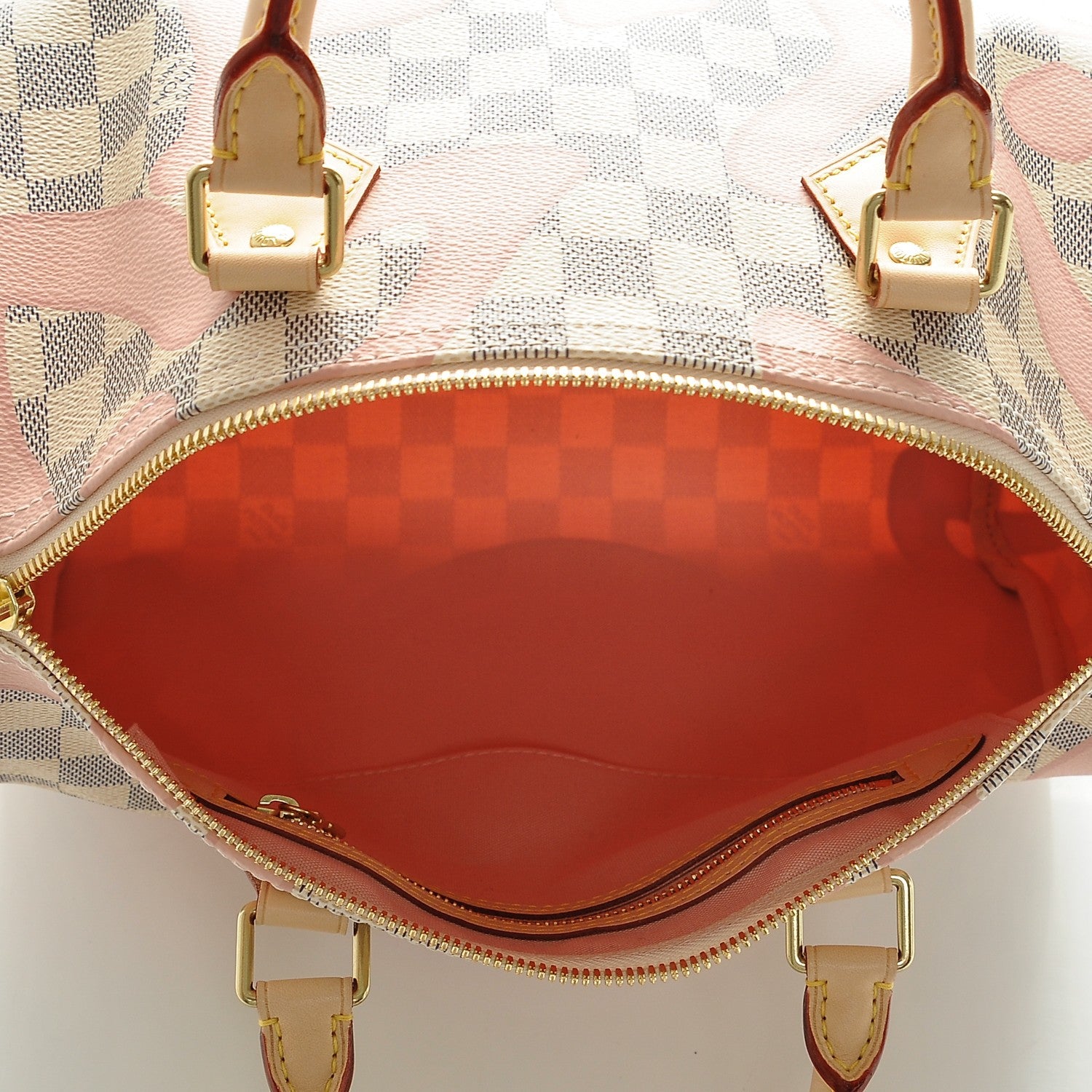 Louis Vuitton Damier Azur Tahitienne Speedy Bandouliere 30 Rose Ballerine 5 of 6
