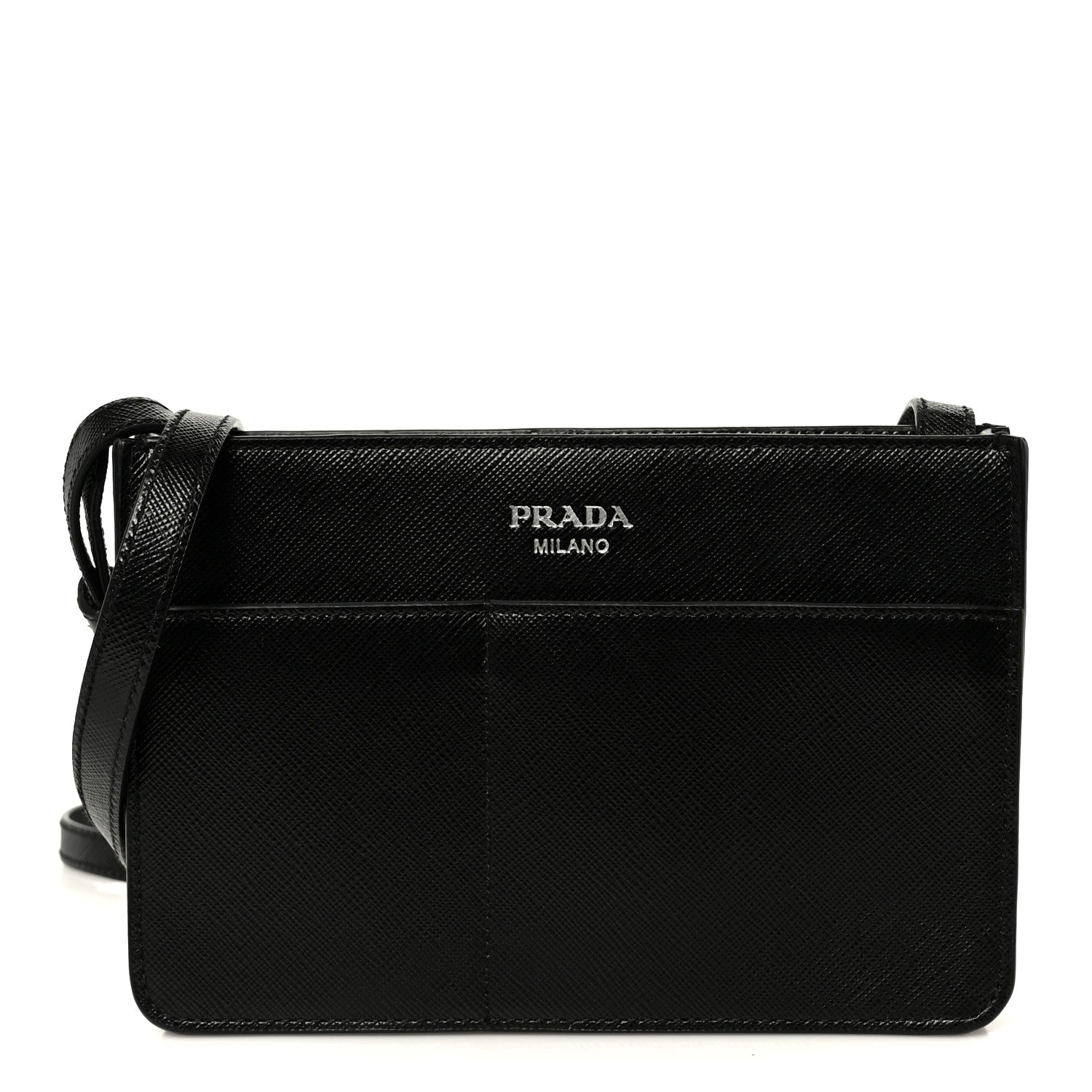 Prada Saffiano Crossbody Bag Black 1 of 11