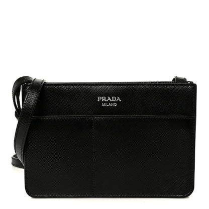 Prada Saffiano Crossbody Bag Black 1 of 11