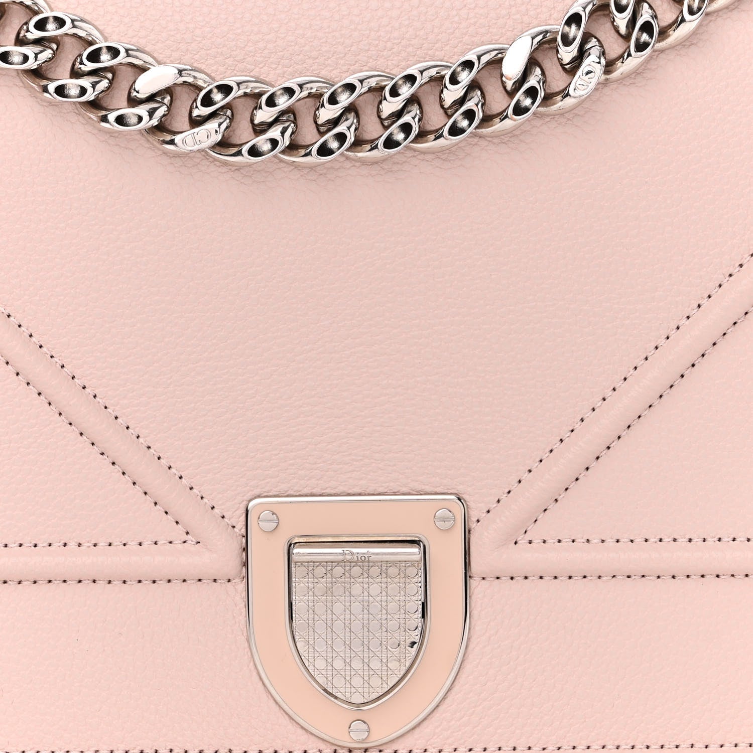 Christian Dior Grained Calfskin Medium Diorama Flap Bag Rose Poudre 9 of 16