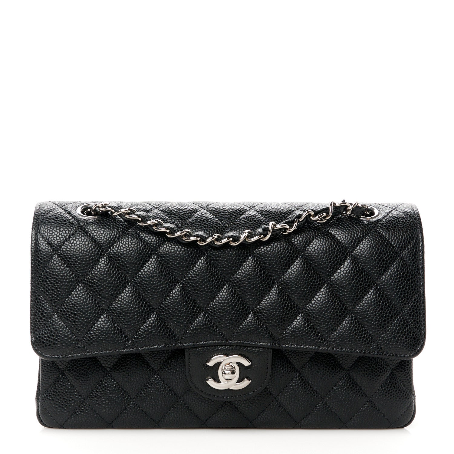 Chanel Caviar Quilted Medium Double Flap Black 1 of 12