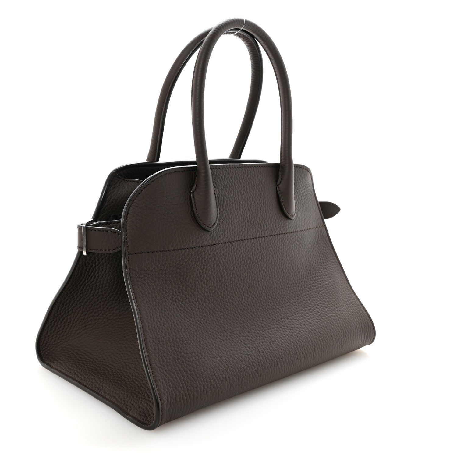 The Row Grained Calfskin Soft Margaux 10 Bag Deep Brown 3 of 9