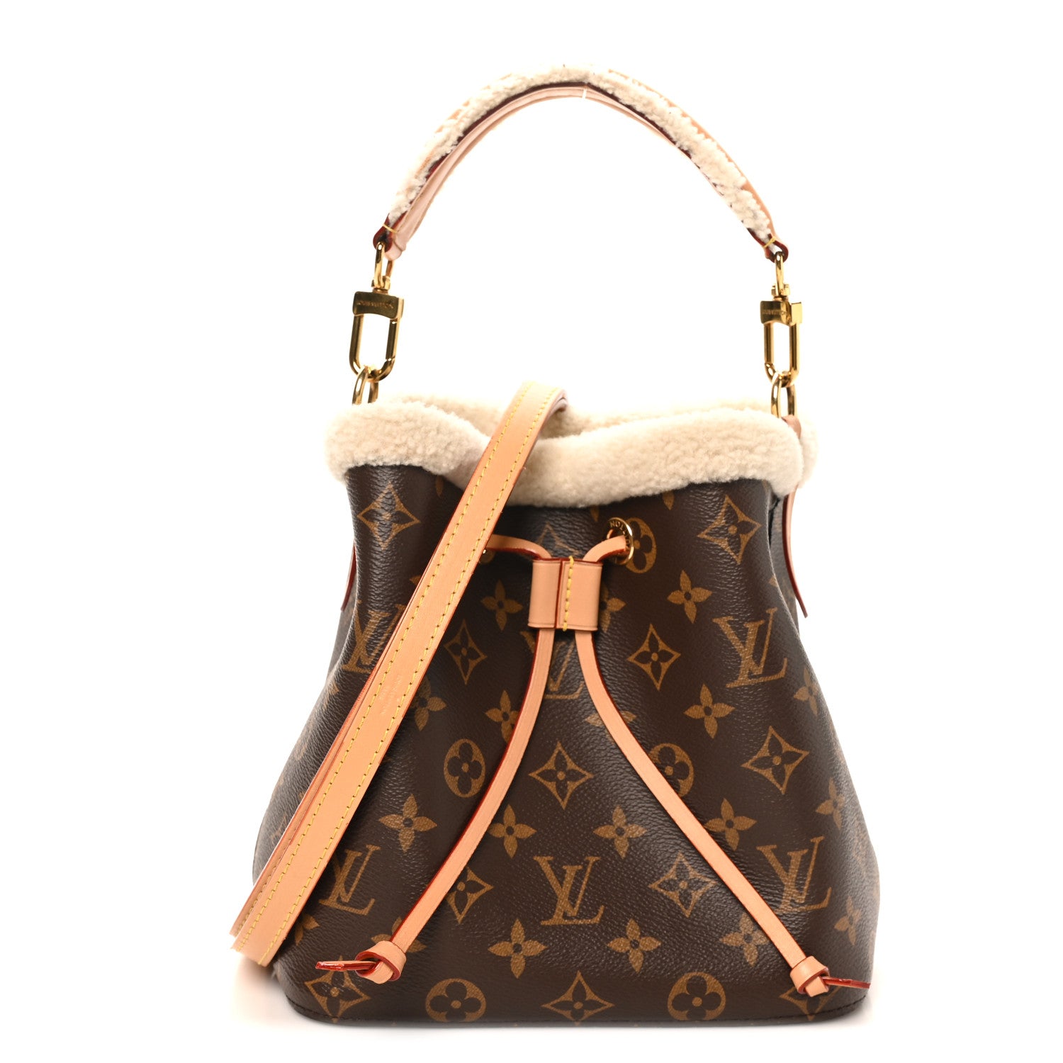 Louis Vuitton Monogram Shearling Cozygram Neonoe BB 7 of 9