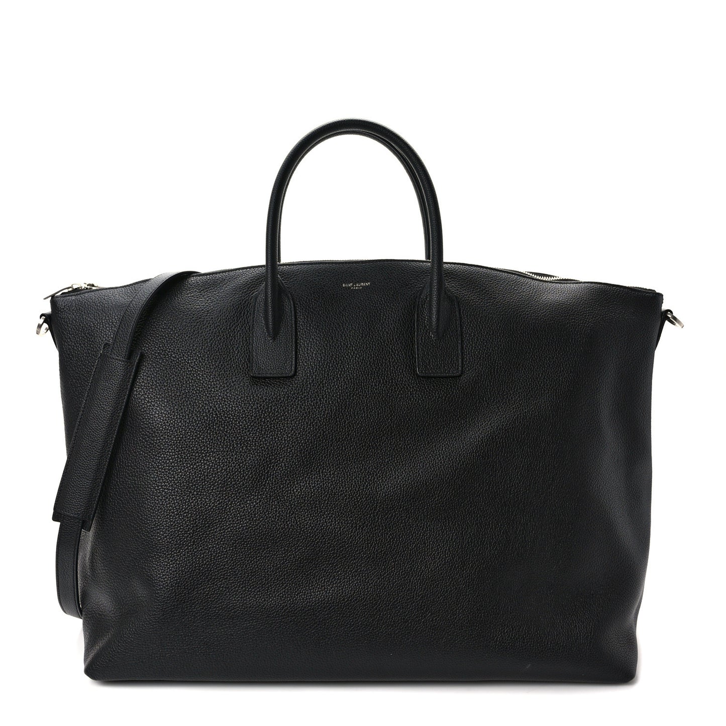 Grained Calfskin Giant Bowling Bag Black