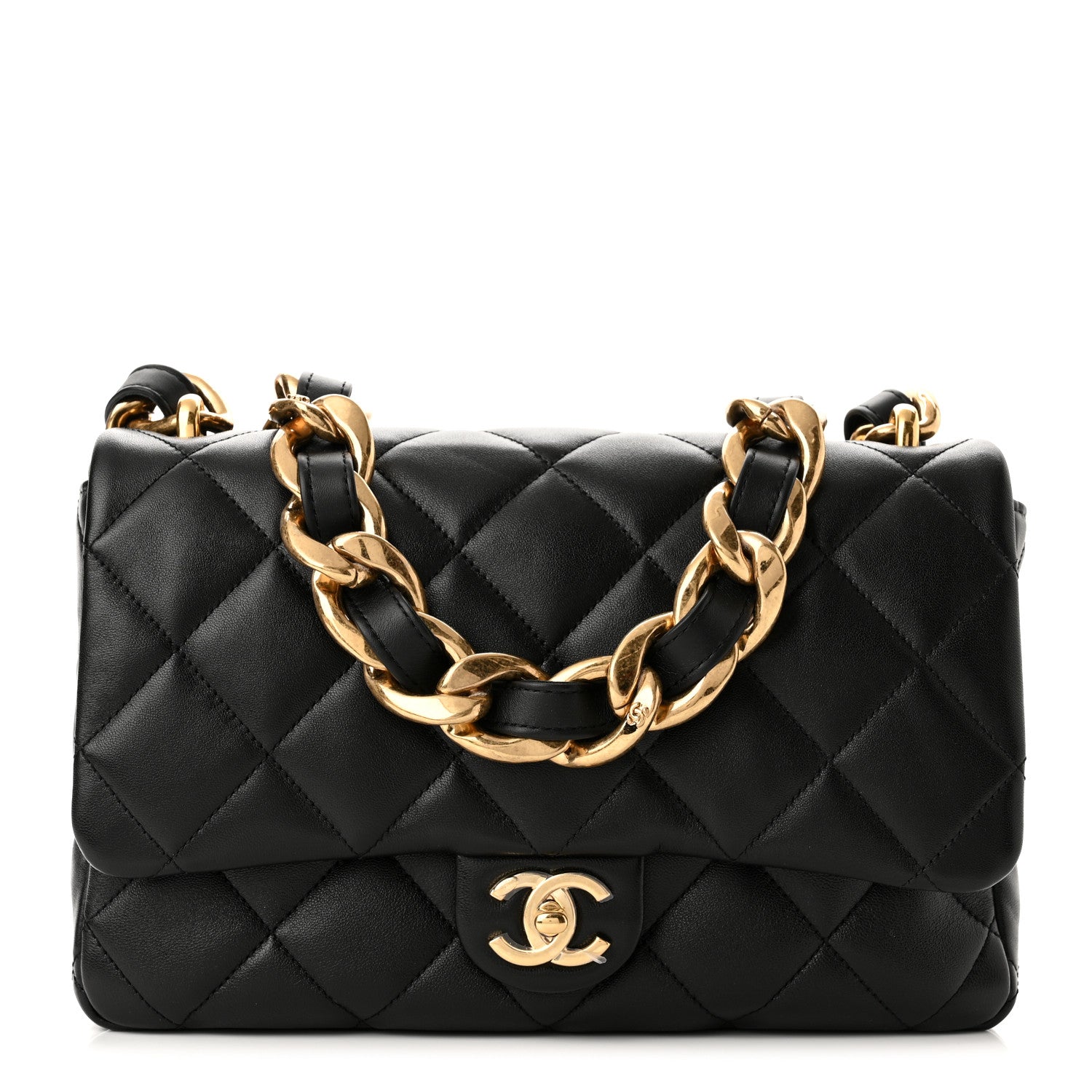 Chanel Lambskin Quilted Large CC Funky Town Flap Black 1 of 10