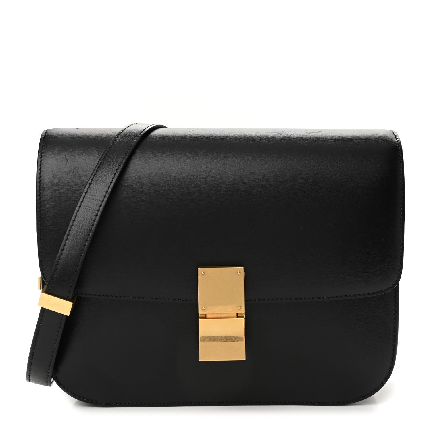 Celine Box Calfskin Medium Classic Box Flap Bag Black 1 of 13