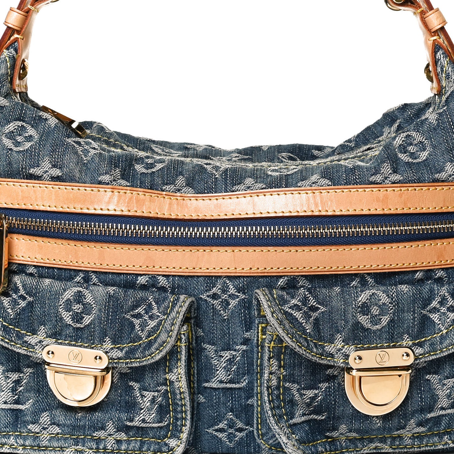 Monogram Denim Baggy PM Blue