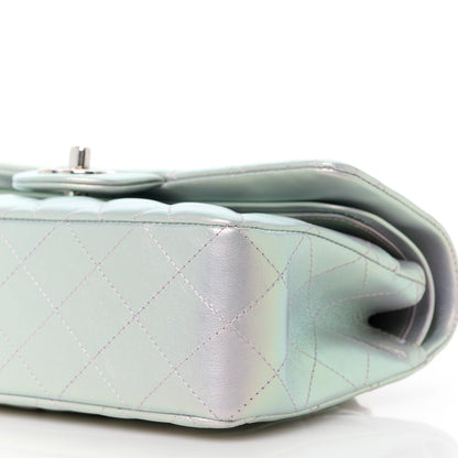 Chanel Iridescent Calfskin Quilted Small Double Flap Light Purple 11 of 12
