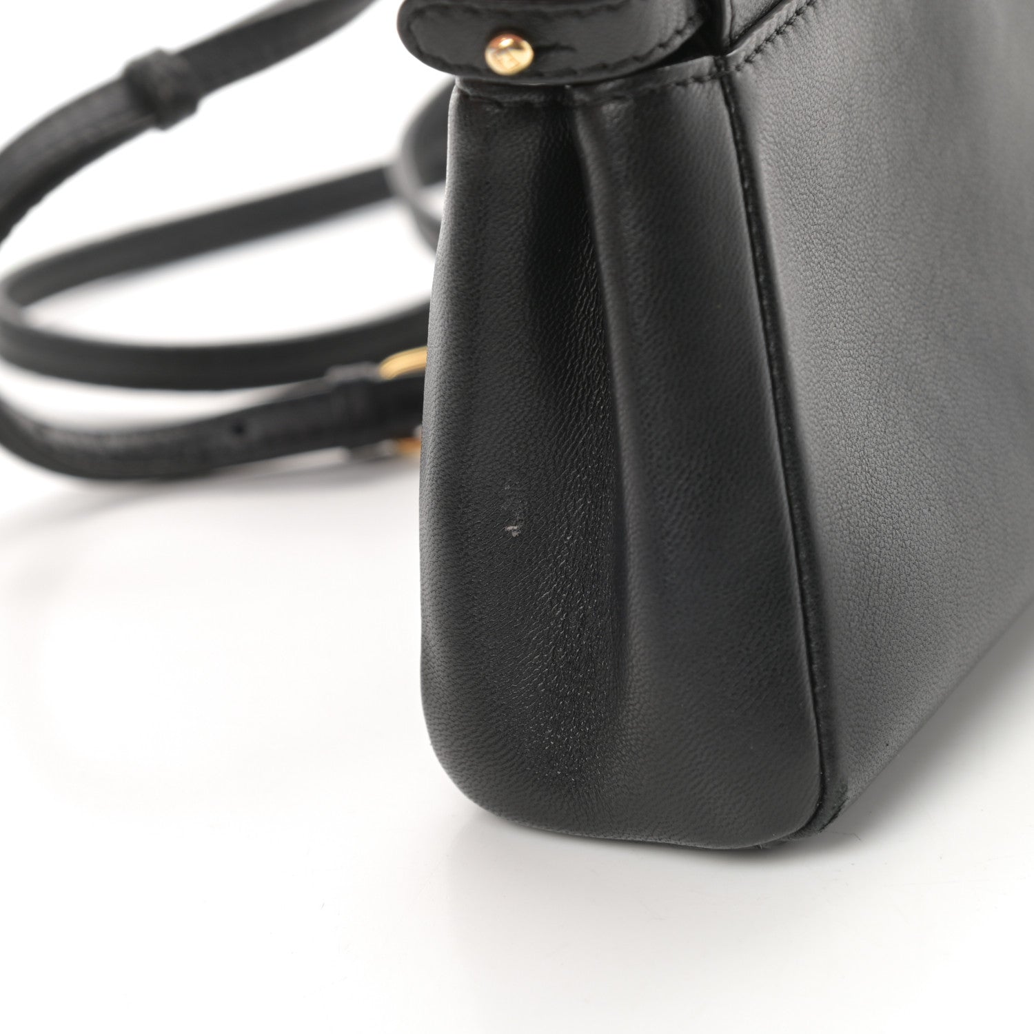 Fendi Nappa Micro Peekaboo Iconic Satchel Black 12 of 14