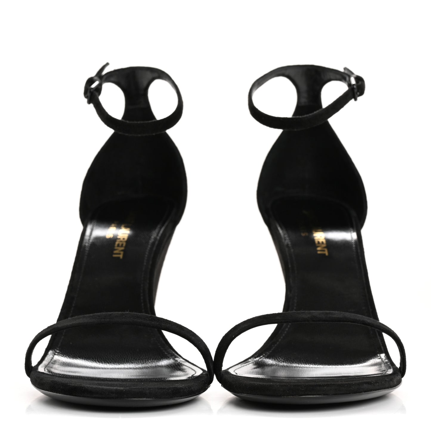 Suede Lila Wedge Sandals 37 Black