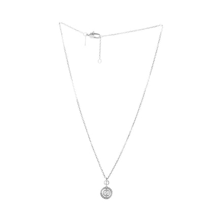 Gucci 18K White Gold Diamond 10mm Icon Twirl Pendant Necklace 3 of 6