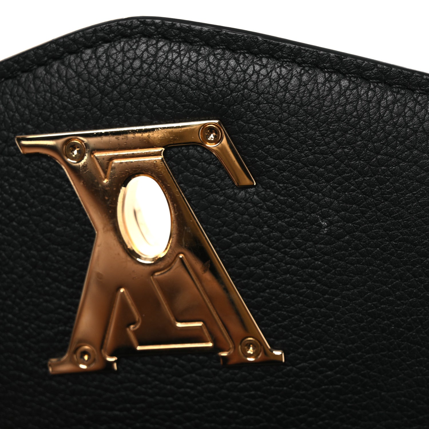 Louis Vuitton Grained Calfskin Lockme Oxford Black 1853869