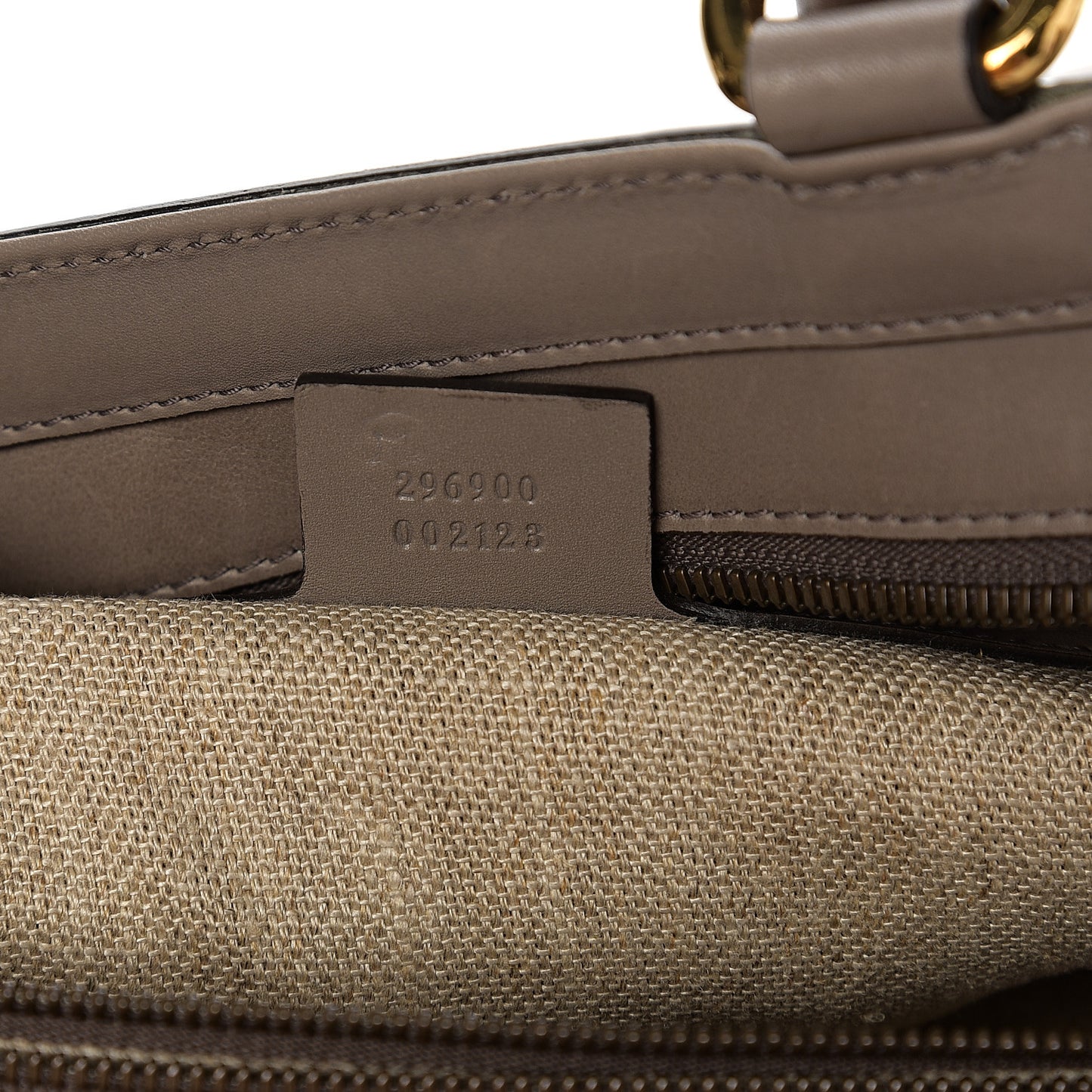 Calfskin Duilio Brogue Top Handle Bag Grey