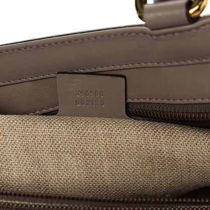 Gucci Calfskin Duilio Brogue Top Handle Bag Grey 6 of 17