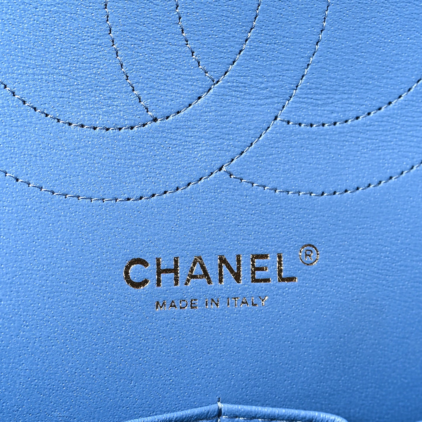 Caviar Quilted Jumbo Double Flap Blue