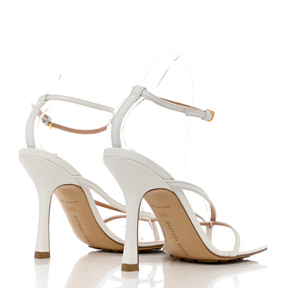 Bottega Veneta Lambskin Stretch Multi Strap 90mm Sandals 38.5 Optic White 4 of 8