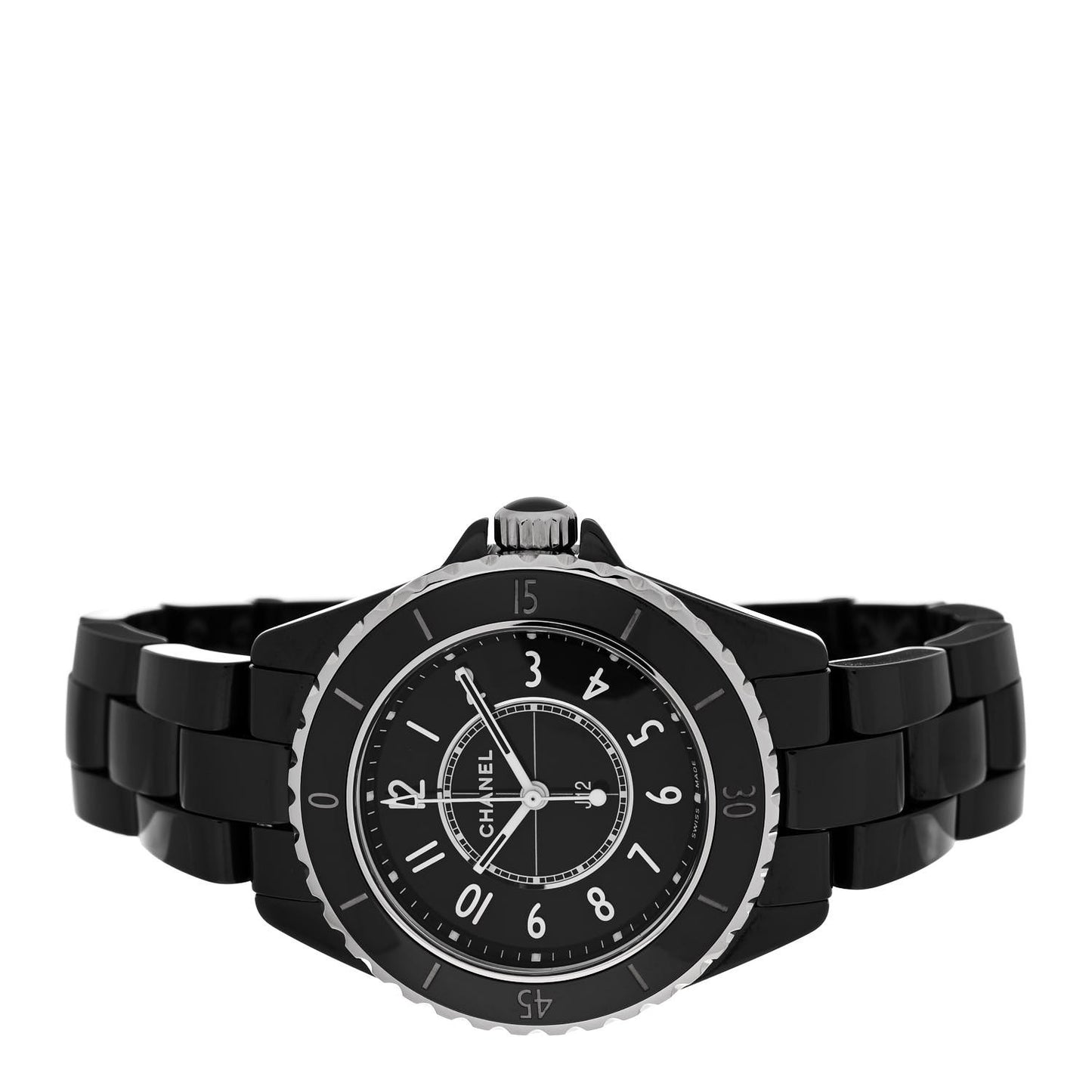 Stainless Steel Ceramic 33mm J12 Quartz Watch Black