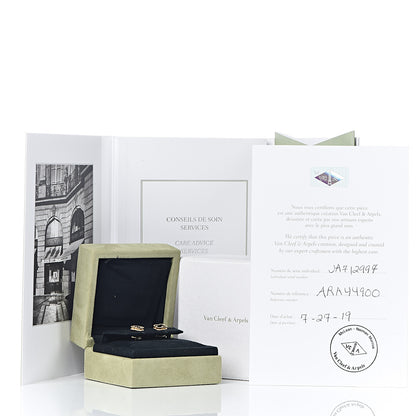 Van Cleef & Arpels 18K Yellow Gold Black Onyx Sweet Alhambra Earrings 5 of 5