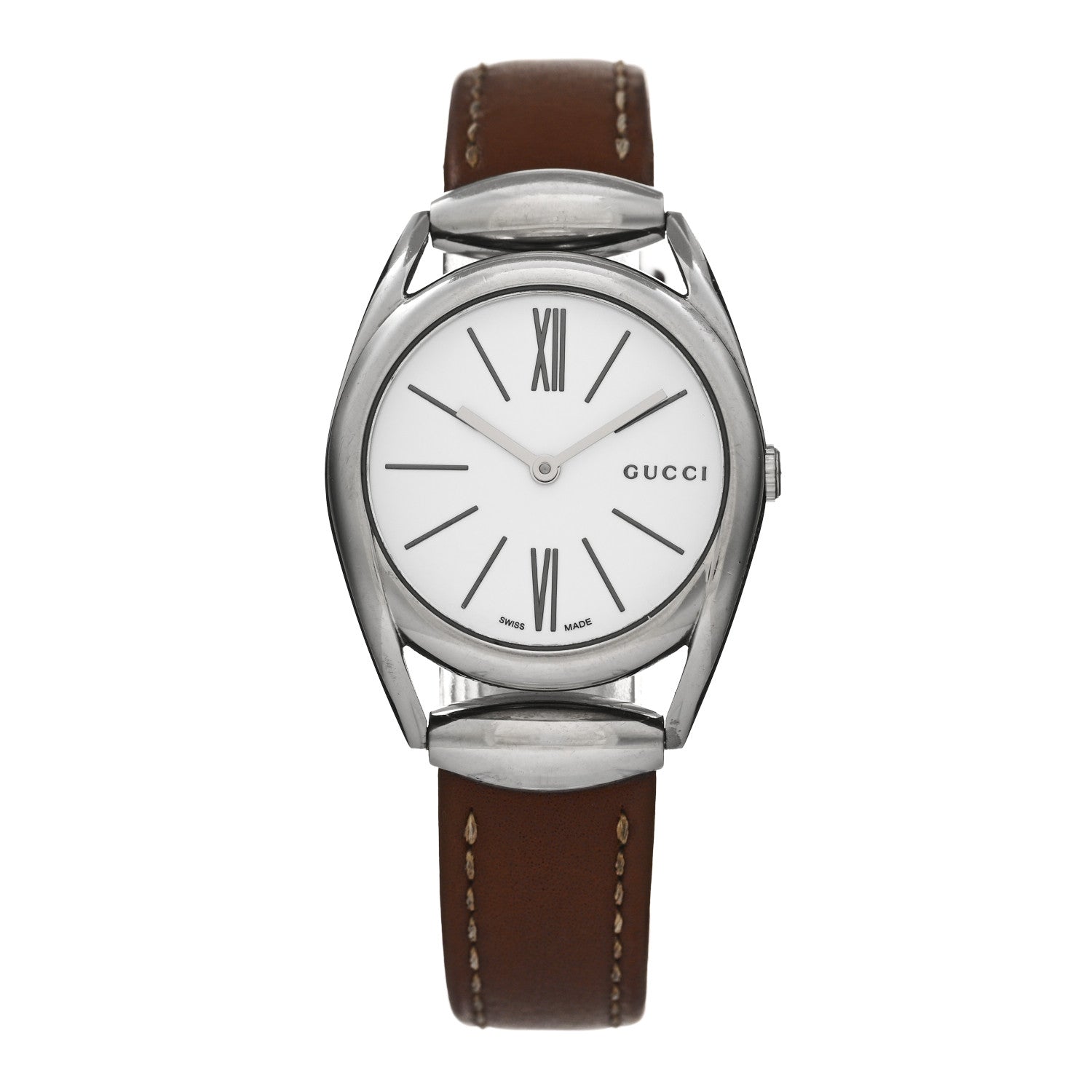 Gucci Stainless Steel Calfskin 30mm Horsebit Quartz Watch 1 of 4