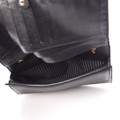 Fendi Patent Fendilicious Embossed Quilted Wallet On Chain Black 5 of 11