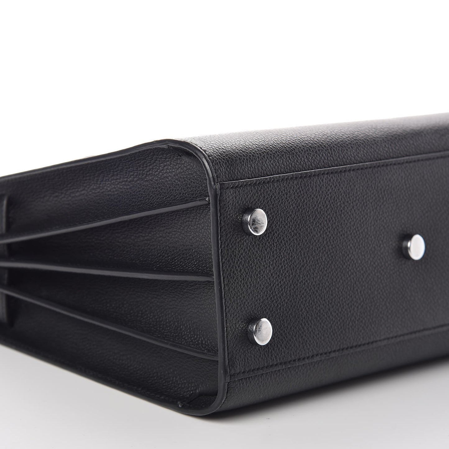 Grained Calfskin Baby Sac De Jour Black