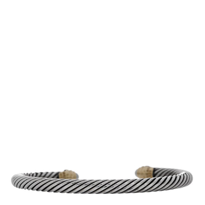 David Yurman Sterling Silver 14K Yellow Gold Pearl 5mm Cable Classics Petite Color Bracelet 2 of 3